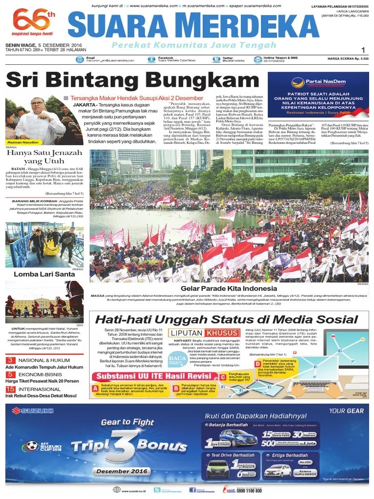Sri Bintang Bungkam: Hati-Hati Unggah Status Di Media Sosial | PDF