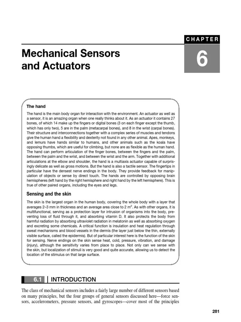 Mechanical Sensors and Actuators PDF Finger Hand