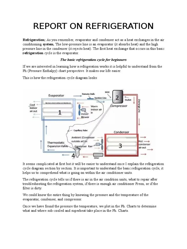 Report On Refrigeration PDF Refrigeration Gas Compressor