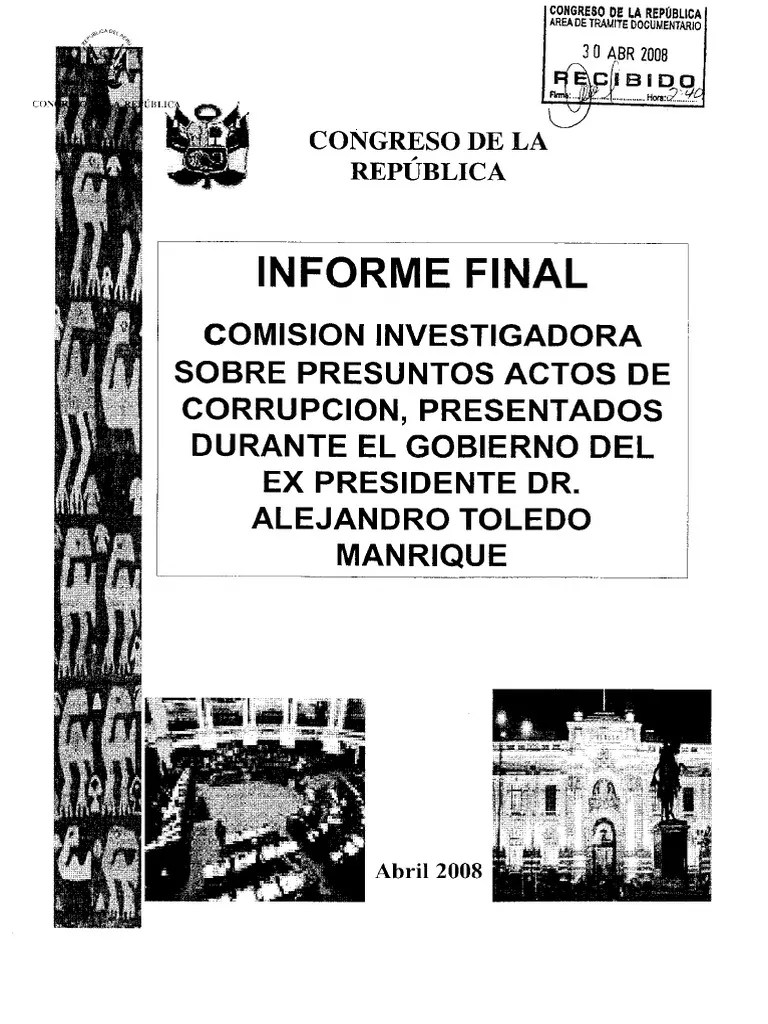 INFORME SOBRE IRREGULARIDADES EN EL GOBIERNO DE ALEJANDRO
