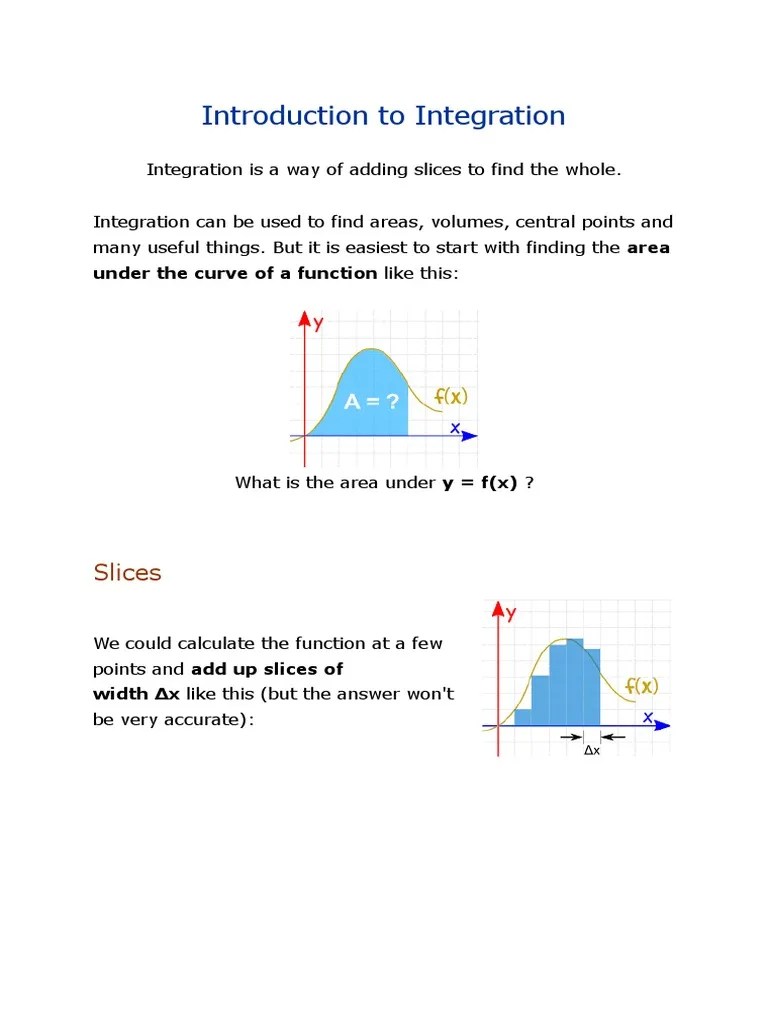 Application of Integration in Real Life Integral Trigonometric