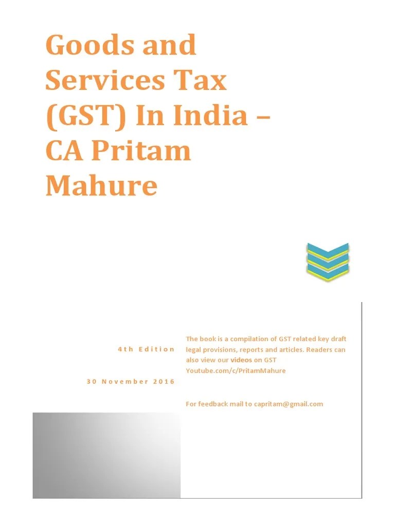 GST Revised Model Law Hand Book 4th Edn CA Pritam Mahure PDF