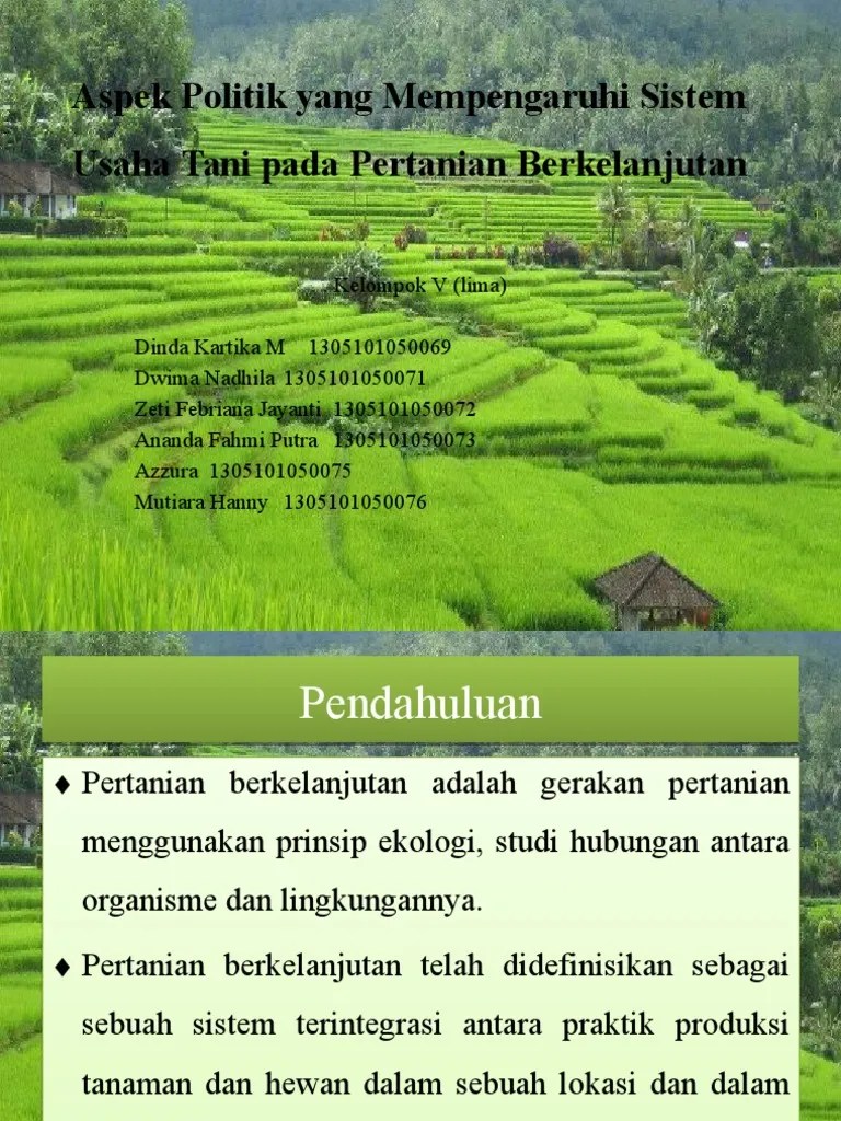 ppt pertanian berkelanjutan