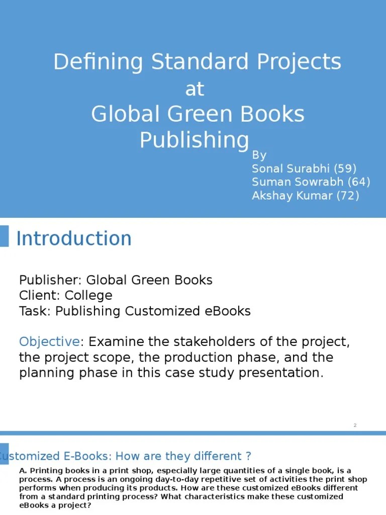 Global green books defining standards E Books Stakeholder (Corporate)