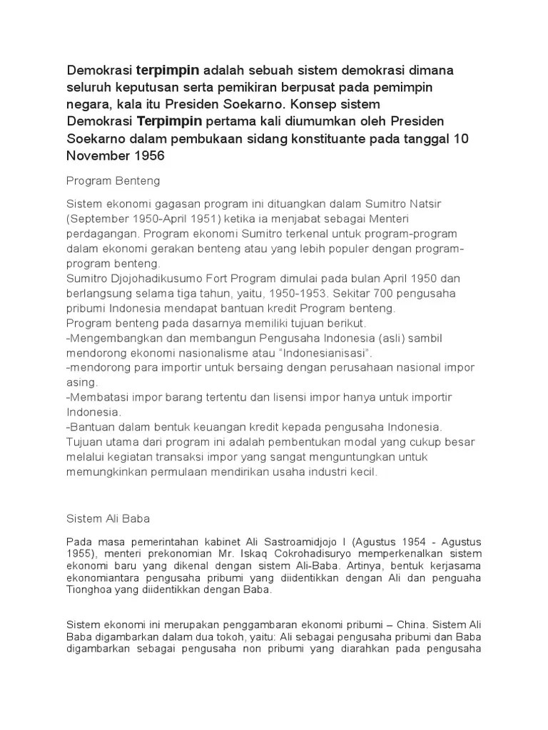 Program Benteng Dan Ali Baba | PDF