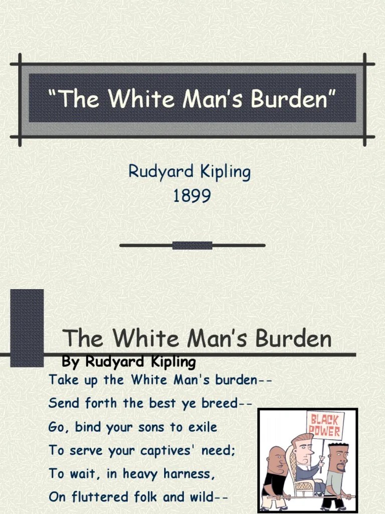 The White Man's Burden.ppt Religion And Belief Politics