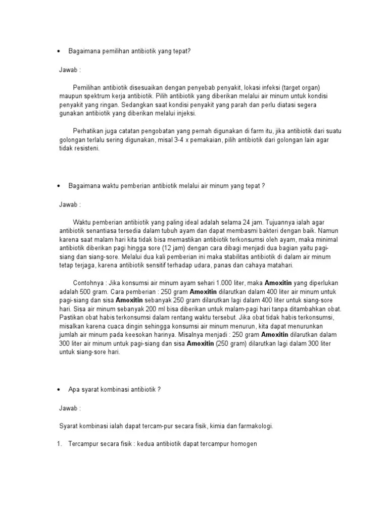 Bagaimana Pemilihan Antibiotik Yang Tepat | PDF