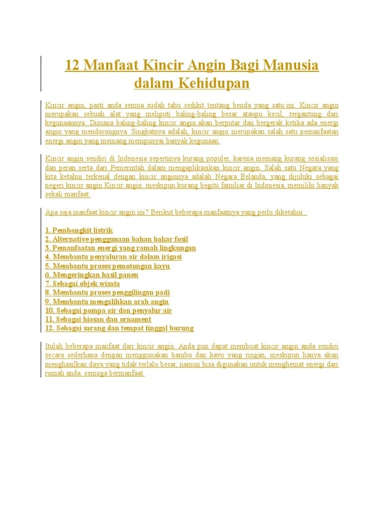 Cara Membuat Kincir Angin Untuk Pompa Air - Kreatifitas Terkini