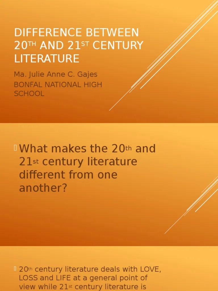 Difference Between 20th and 21st Century Literature