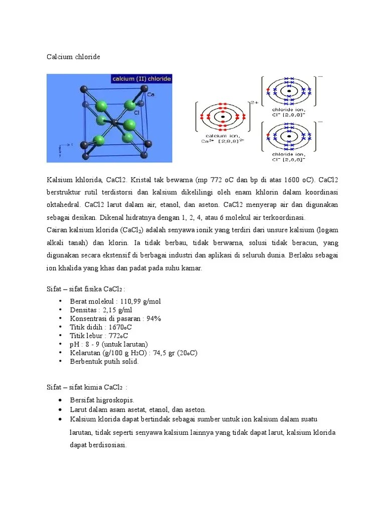 Kalsium Khlorida | PDF