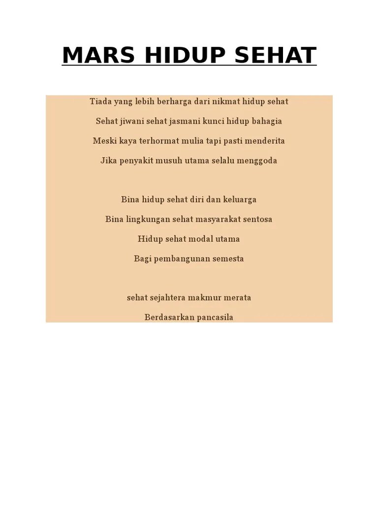Mars Hidup Sehat | PDF