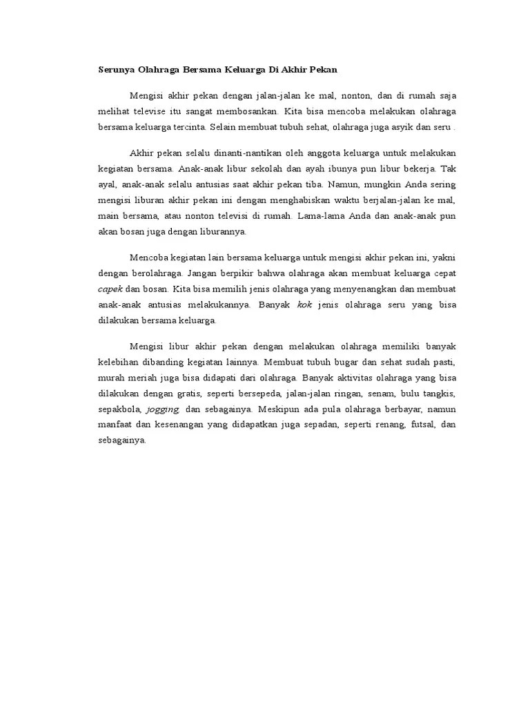 Karangan Olahraga | PDF