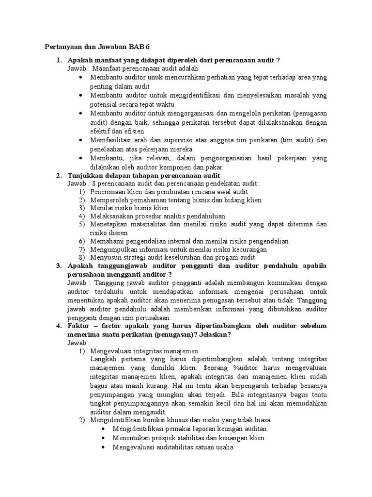 Pertanyaan Dan Jawaban BAB 6 | PDF