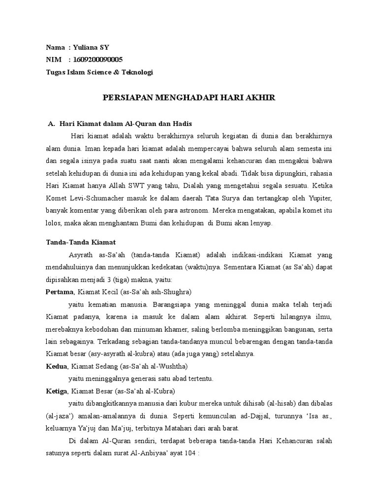 Menghadapi Akhir Zaman