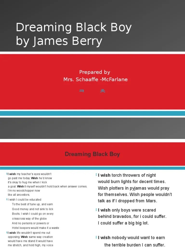 Dreaming Black Boy PDF Poetry Racism