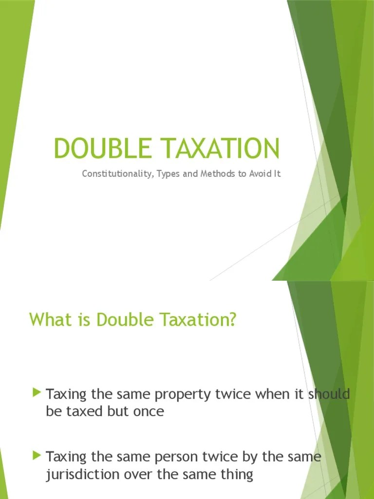 DOUBLETAXATION1.pptx Taxation In The United States Tax In