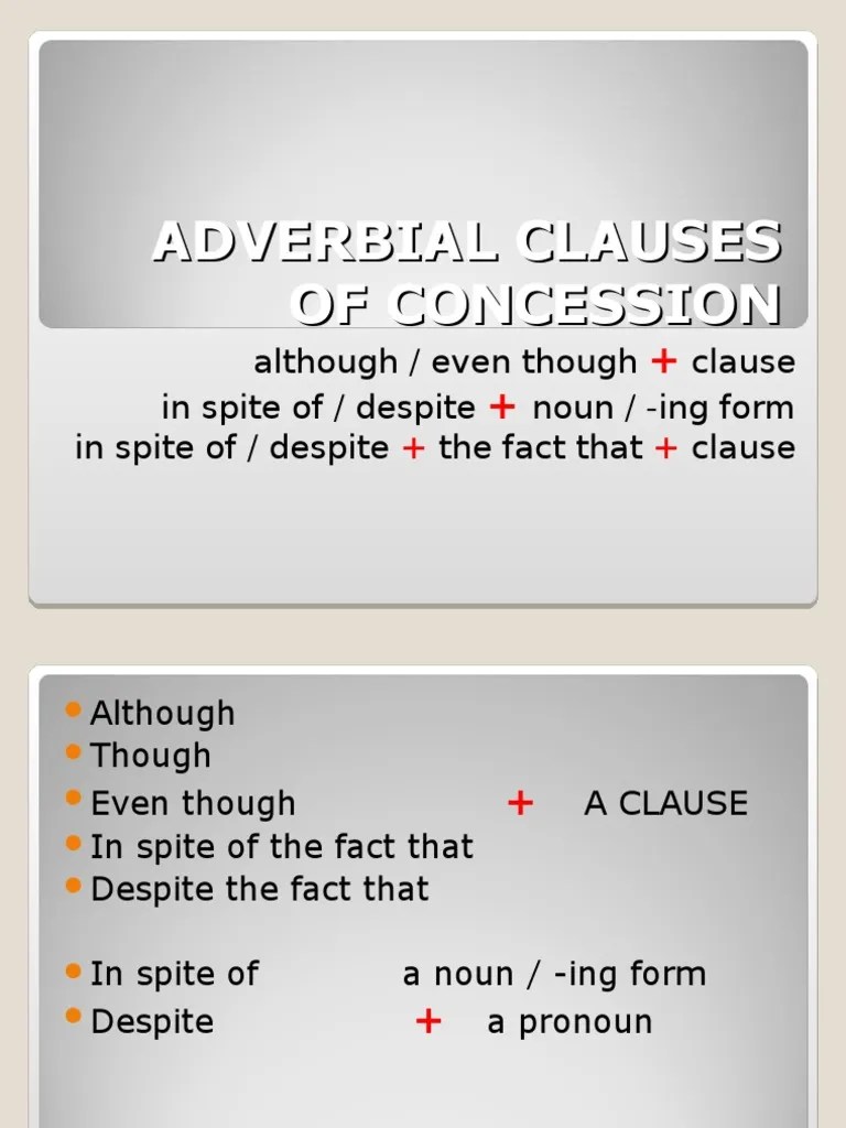 PPT 2 Adverbial Clauses of Concession