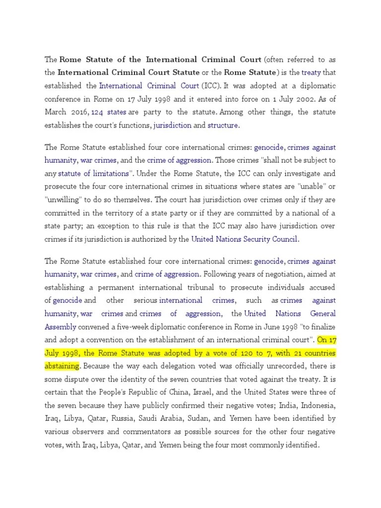 The Rome Statute.docx International Criminal Court International