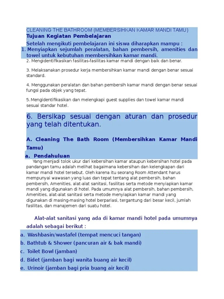 Cleaning The Bathroom | PDF