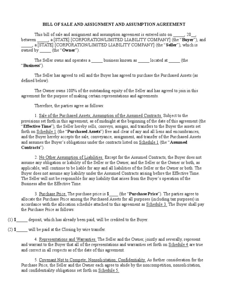 Simple Asset Purchase Agreement Goodwill (Accounting) Sales