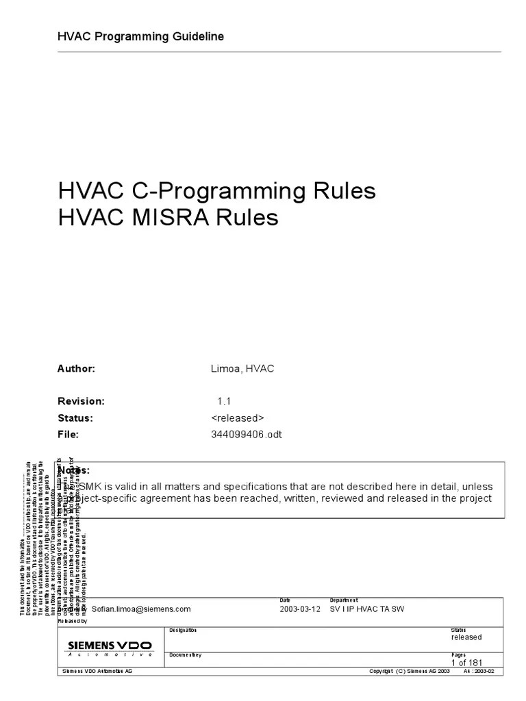 Hvac Programming Guide Doc 0 PDF Control Flow C (Programming
