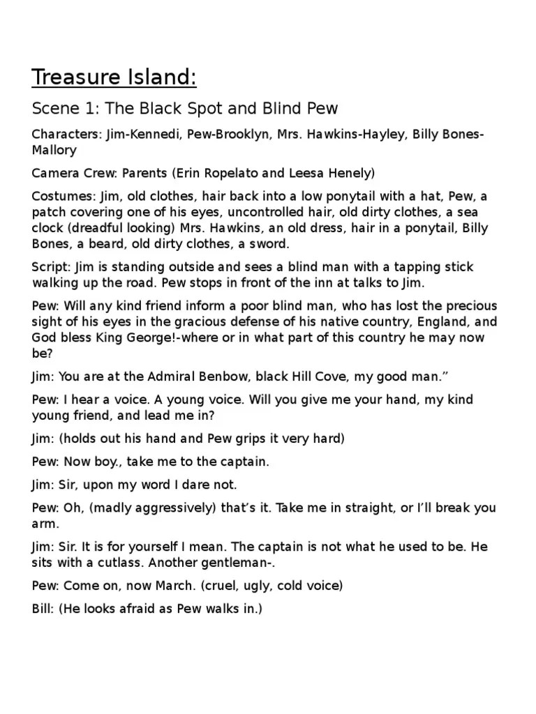 Treasure Island Script Treasure Island