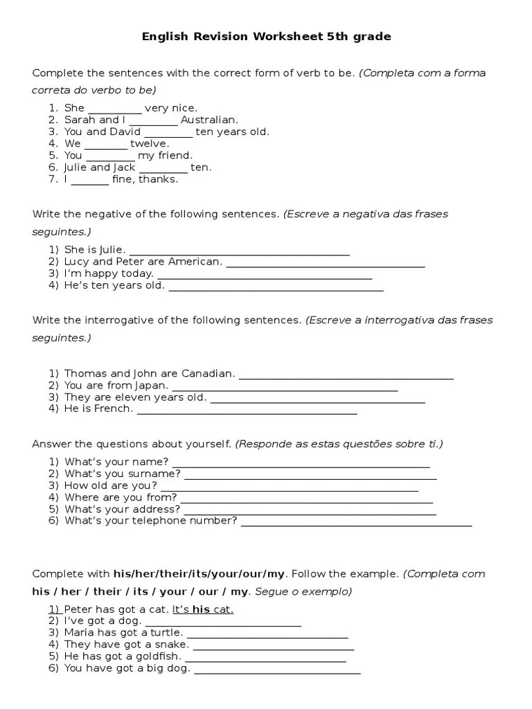 English Revision Worksheet 5th Grade - Inês 5º | Style (Fiction