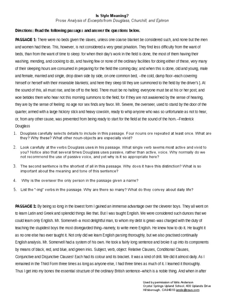 is style meaning English Language Verb