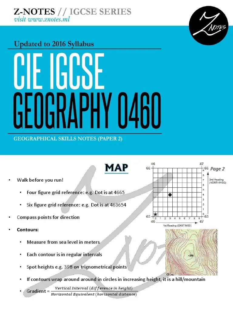 Geography Paper 2 Flashcards Infographics Contour Line