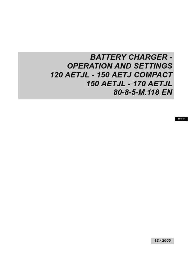Battery Charger - Operation and Settings | PDF | Battery Charger