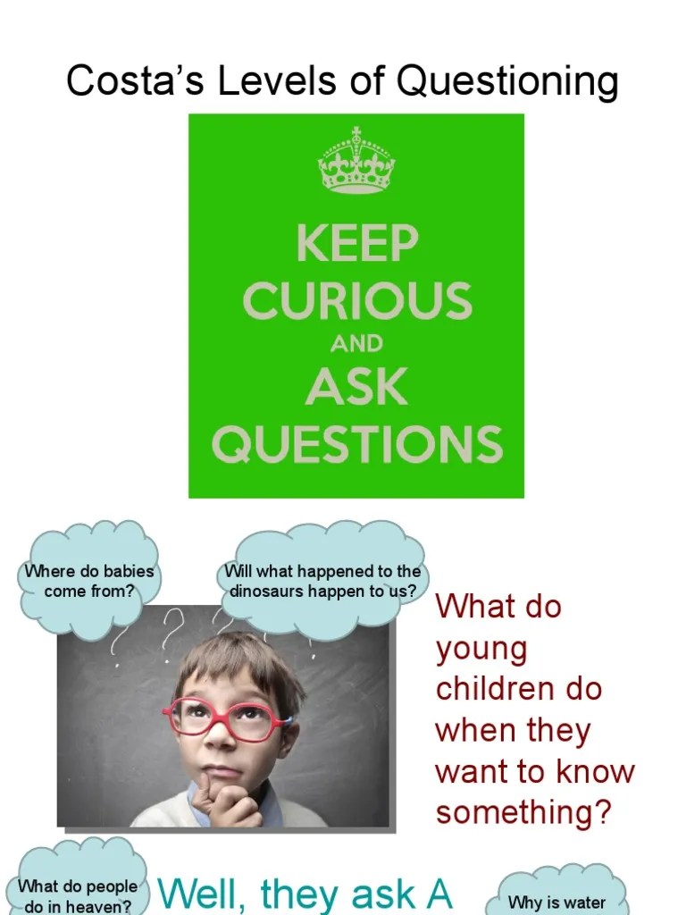 Costa S Levels of Questioning PDF Essays Truth