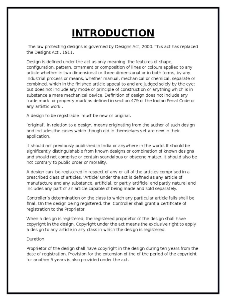 Design Act 2000 PDF Copyright Infringement Patent