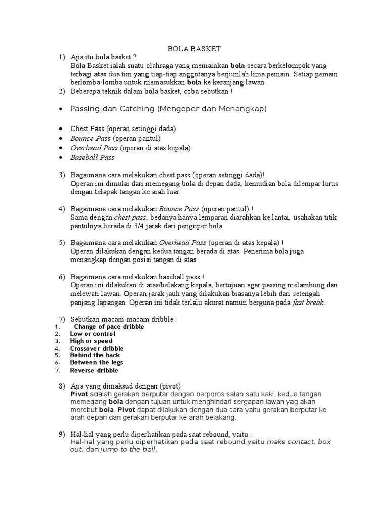 Bola Basket | PDF