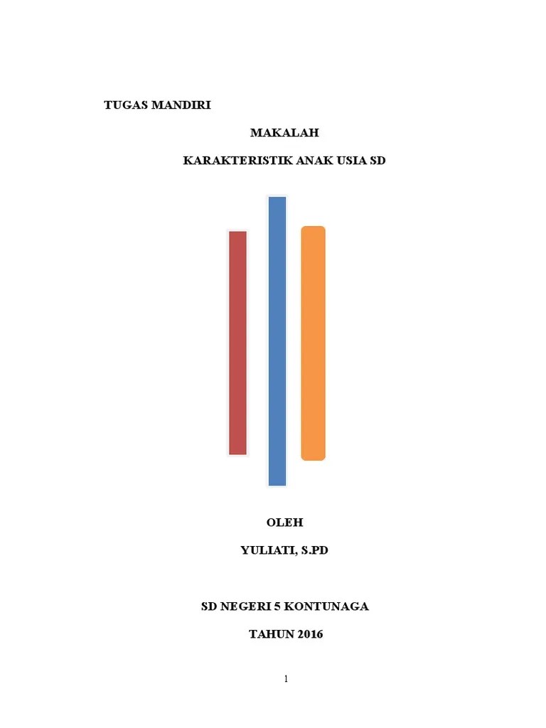 Ciri Ciri Perkembangan Kognitif Peserta Didik Usia Sekolah Dasar