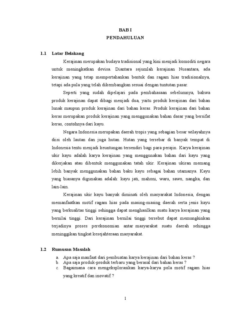 Makalah Kerajinan Bahan Keras Dari Bambu