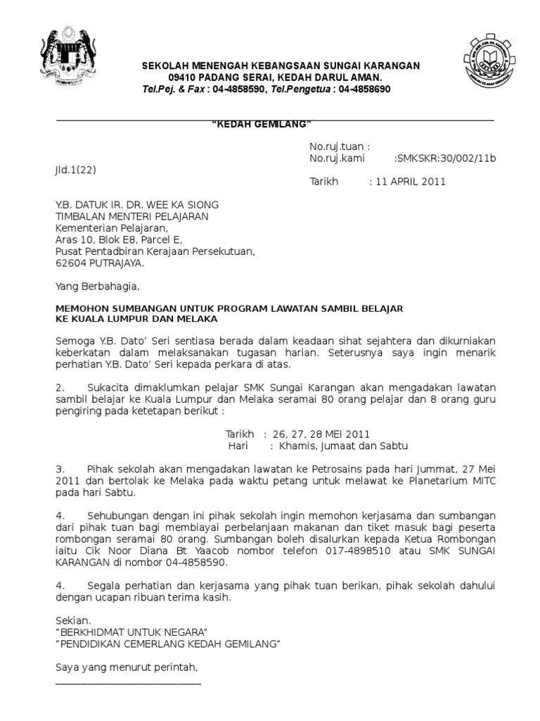 Contoh Surat Mohon Sponsor - Holsvart