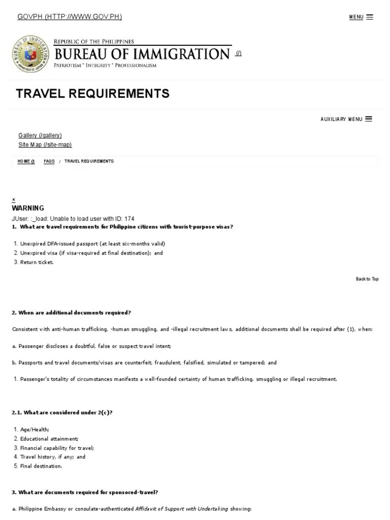 Travel Requirements Travel Visa Passport