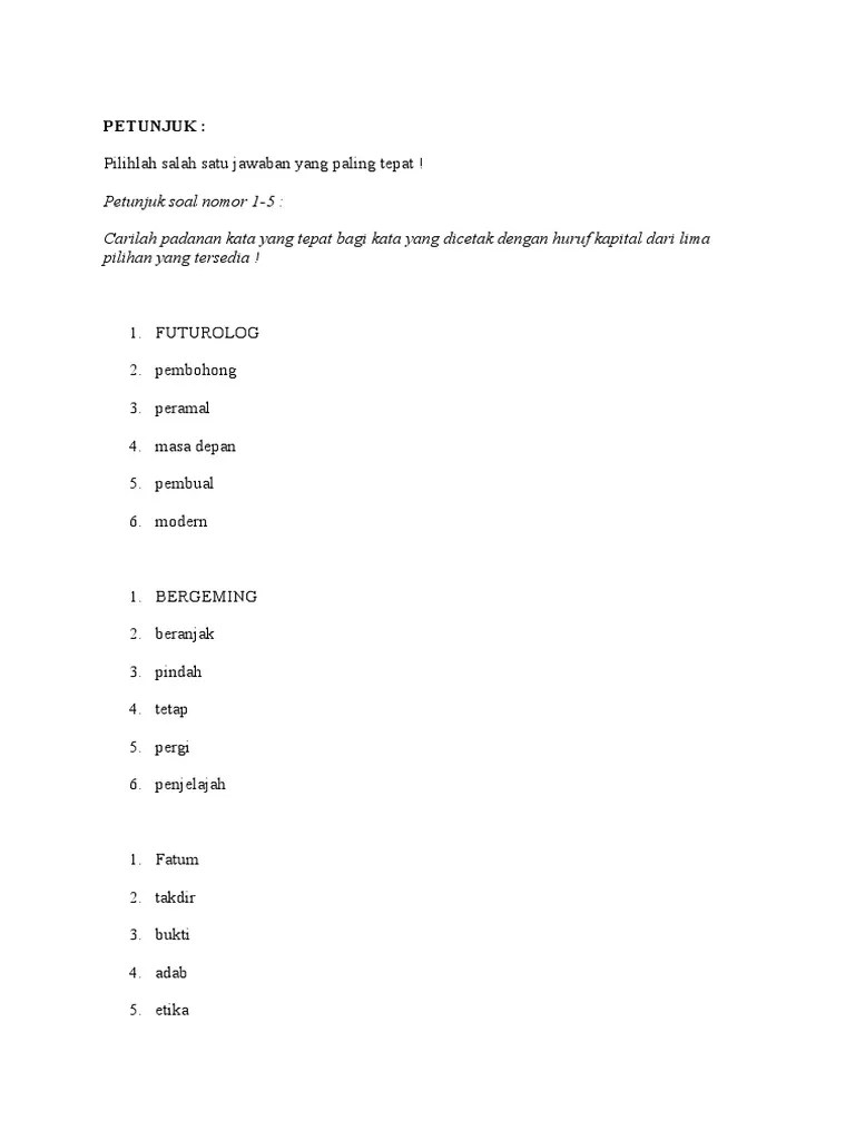 Contoh Tes Telkom General Cognitive Ability Test Berbagai Contoh