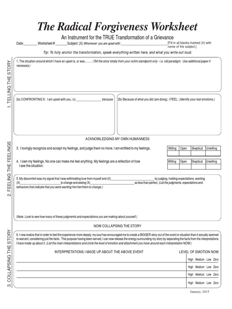 Radical Acceptance Worksheet Feeling SelfImprovement