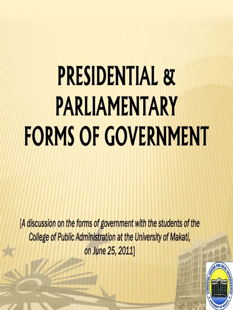 Forms_of_Government.pdf Parliamentary System Legislature