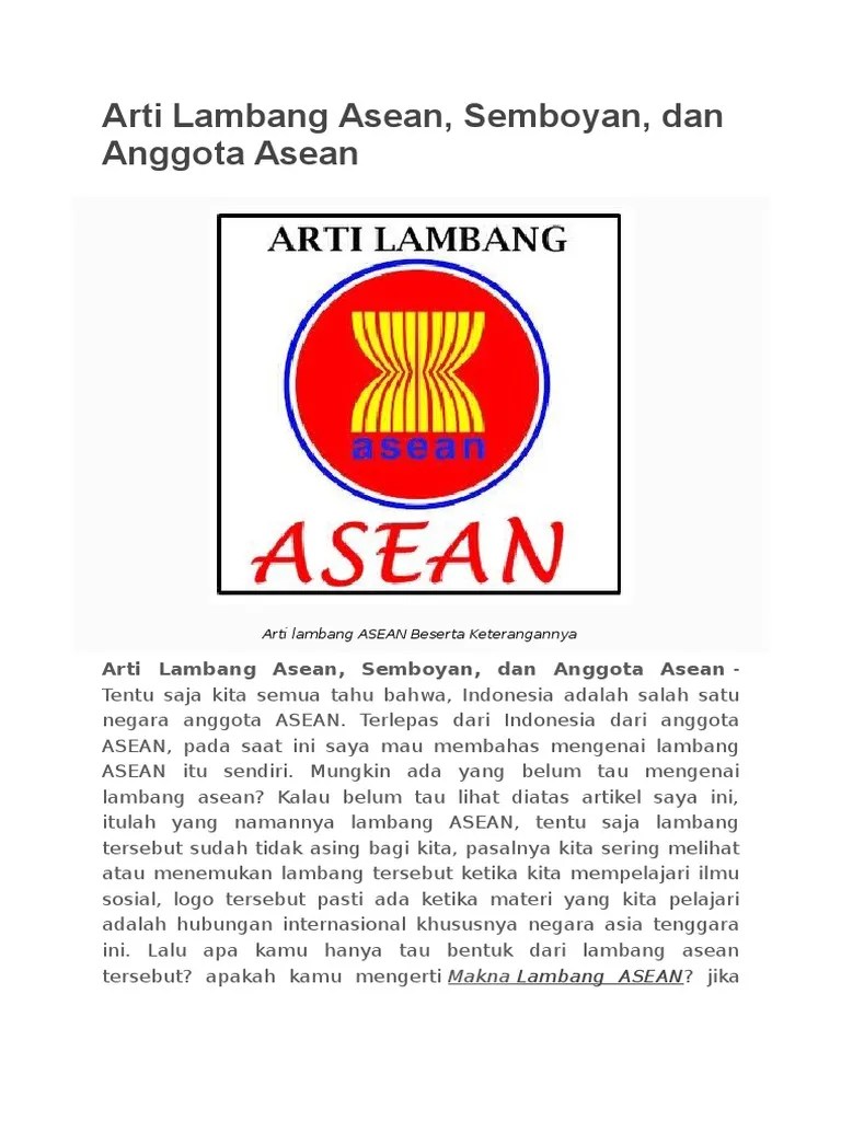 Arti Lambang Asean | PDF