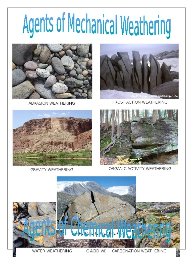 Mechanical Weathering Abrasion Examples