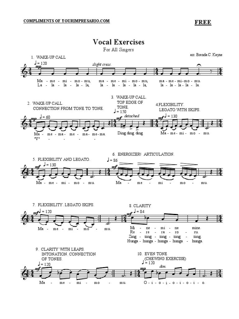 Vocal Exercises For All Singers