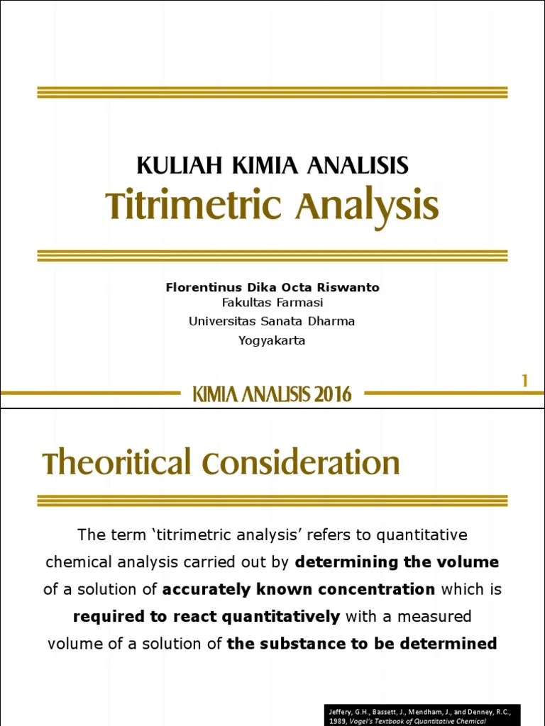 KA_2016_1_TitrimetricAnalysis.pdf Titration Analytical Chemistry