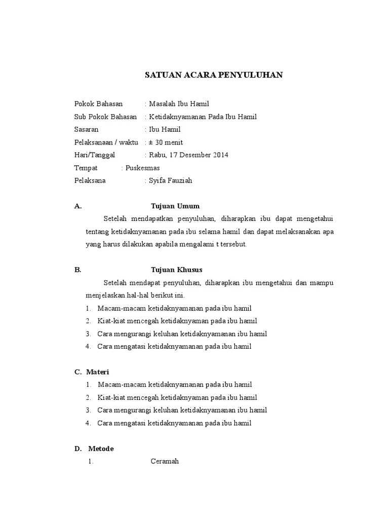 Sap Ketidaknyamanan Tm 1, 2, 3