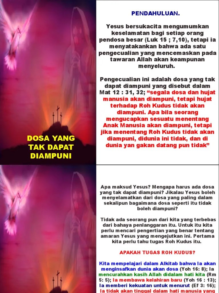 Dosa Yang Tak Dapat Diampuni | PDF