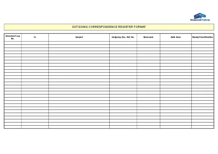 A Guide to Effectively Tracking Outgoing Correspondence Through a Standardized Register Format PDF