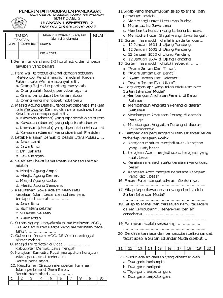 Soal Uts Ipa Kelas 5 Tema 7 K 13
