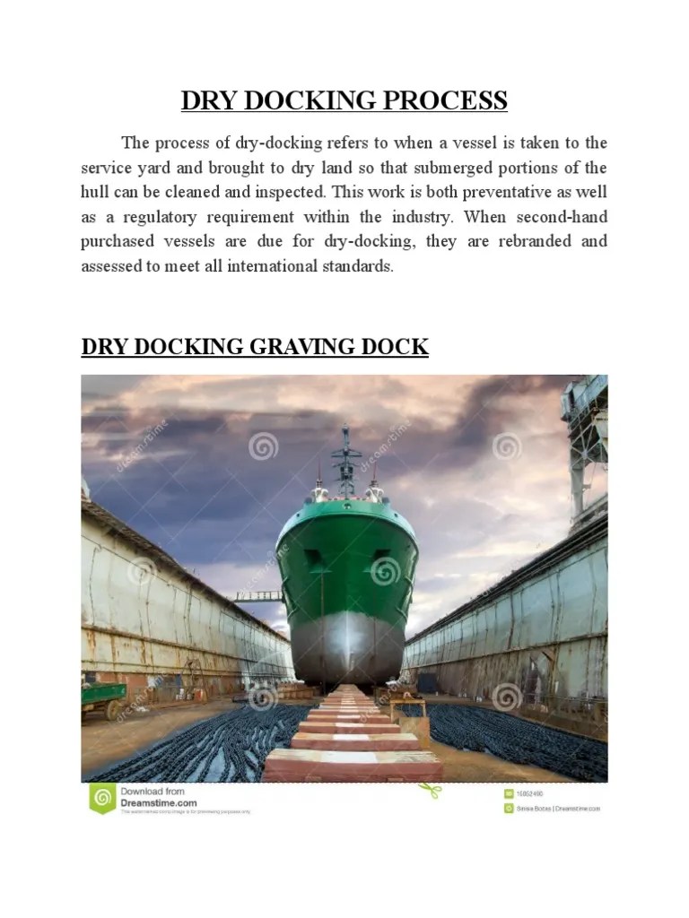 Dry Docking Process Shipping Watercraft