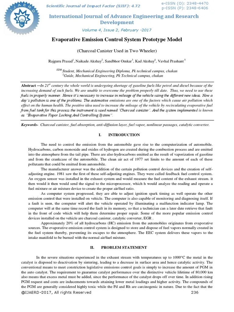 Evaporative Emission Control System Prototype Model-IJAERDV04I0249162